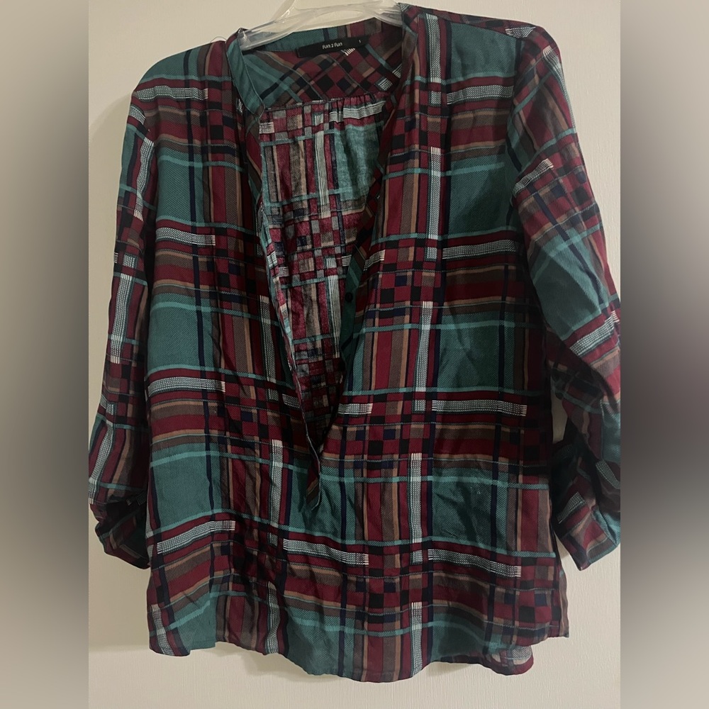 Plaid ModCloth blouse
